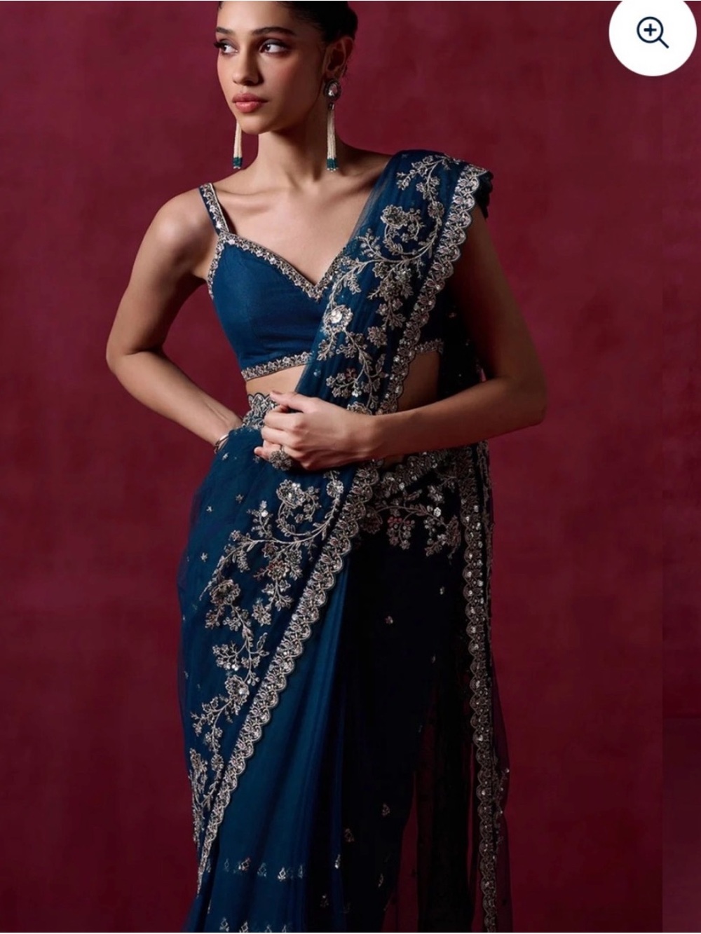 Lashkaraa Embellished Navy Blue Lehenga Choli NWT
